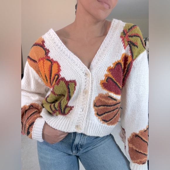 Vintage autumn cardigan sweater - Picture 1 of 6